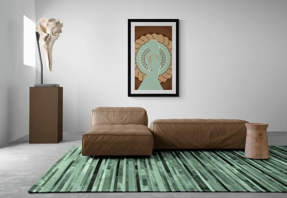 Plagát s paspartou zmysel ženskej krásy - 30x45 black