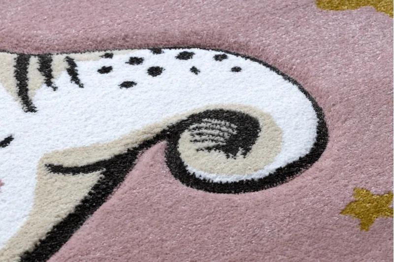 Okrúhly koberec PETIT SLONÍK, HVIEZDY , ružová Veľkosť: kruh 160 cm