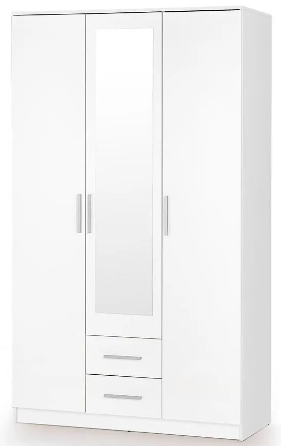 Skriňa Lima S-3 biela/zrkadlo