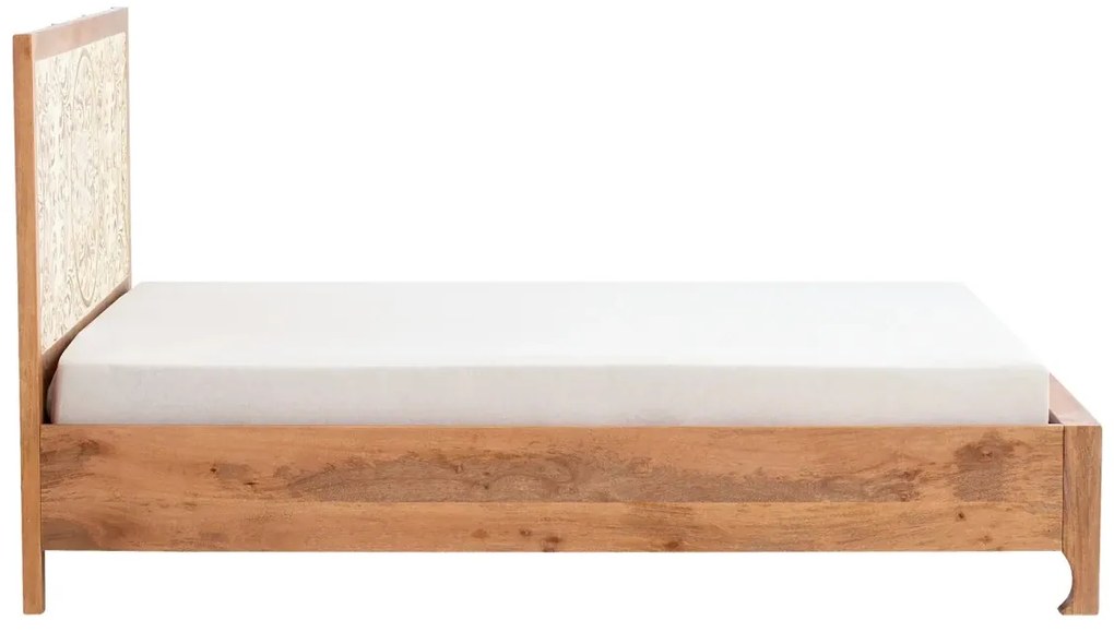 furniture-nabytek.cz - Masívna posteľ Delhi z mangového dreva, lakovaná, hnedá – 180x200 cm