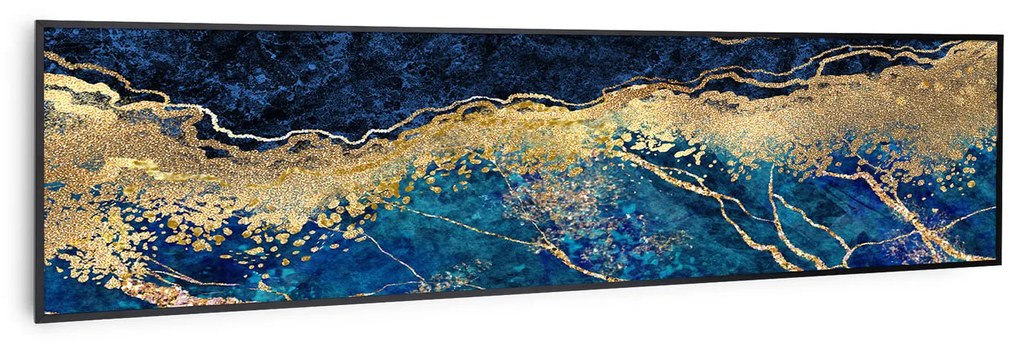 Wonderwall Air Art Smart, infračervený ohrievač, 120 x 30 cm, 350 W, modrý mramor