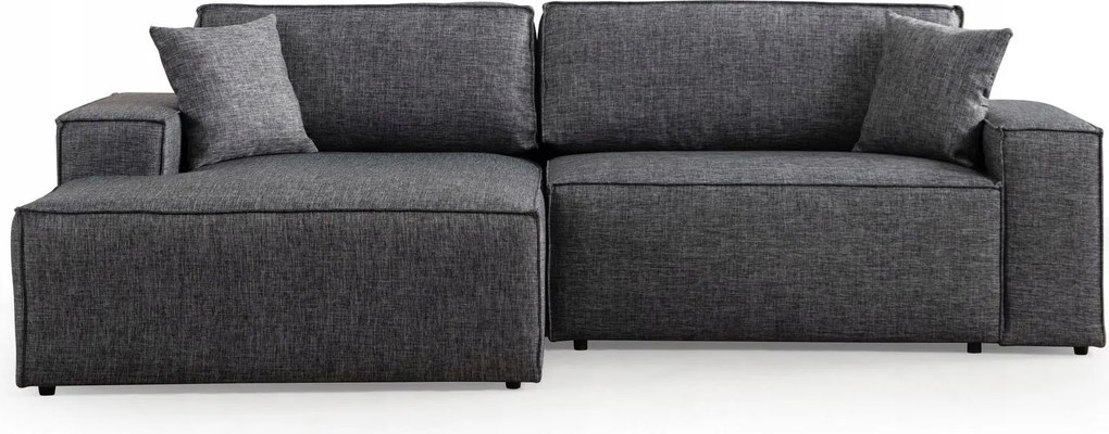 Rohová sedačka Pirlofenzza (s úl. priestorom) (L) (tmavosivá)