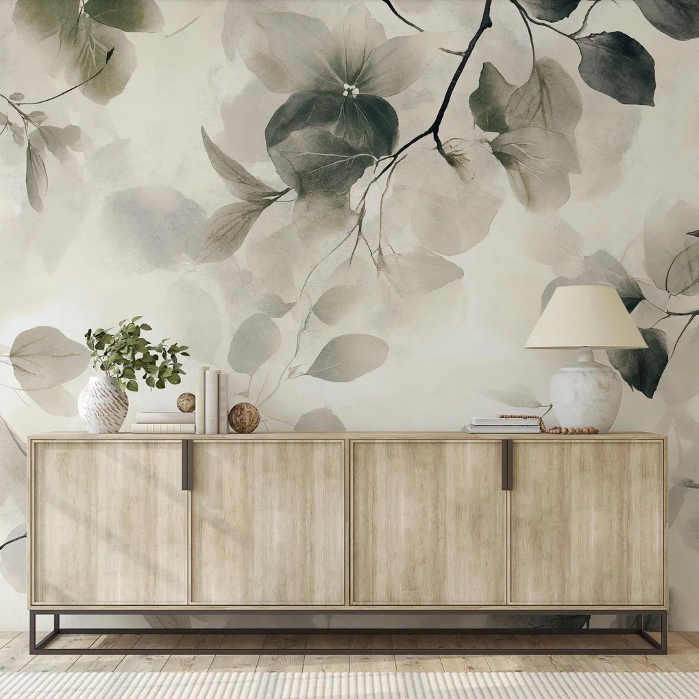 Fototapeta - Elegantné zelené listy (147x102 cm)