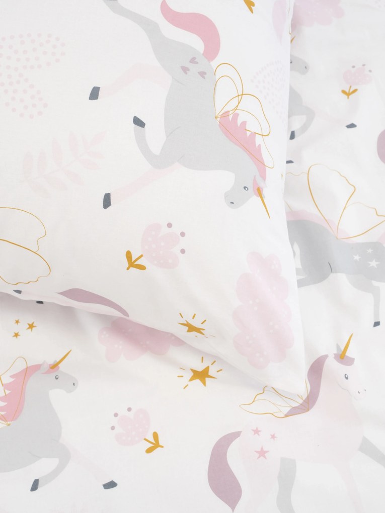 Bavlnená obliečka na vankúš Renforcé 50 × 70 cm – Unicorn