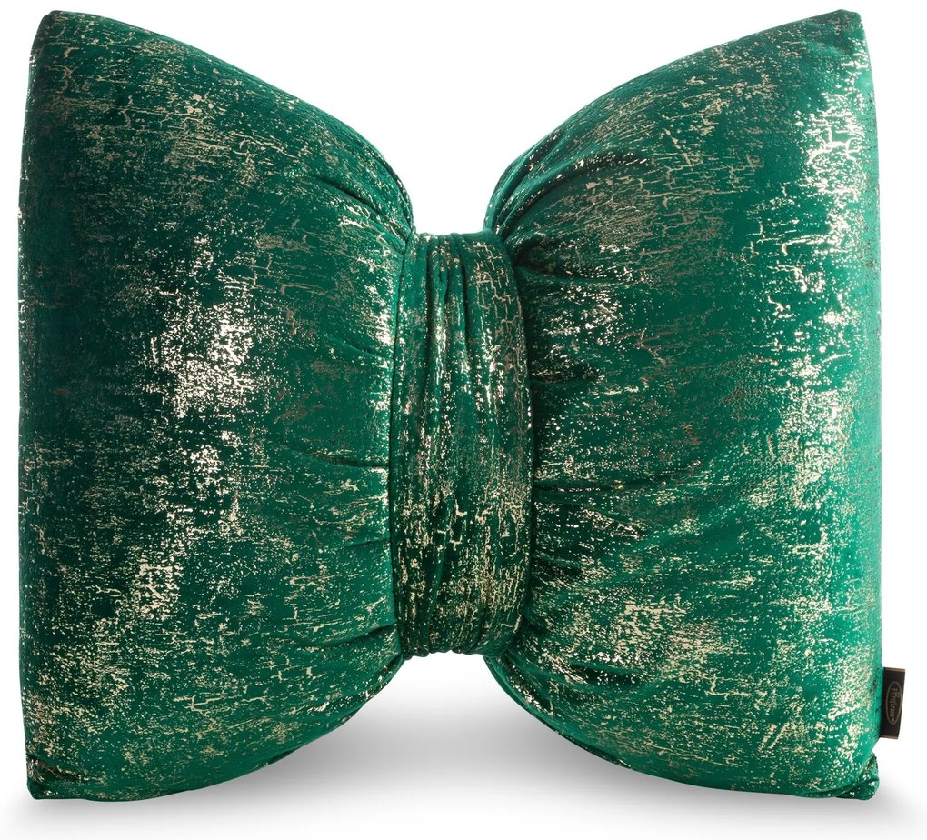 DEKORAČNÝ VANKÚŠ KOKARDA1 45X55 CM TMAVOZELENÁ