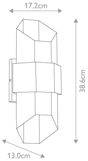 Quoizel QZ-CHASM-M-BKW - LED Vonkajšie svietidlo CHASM 2xLED/5,5W/230V IP44