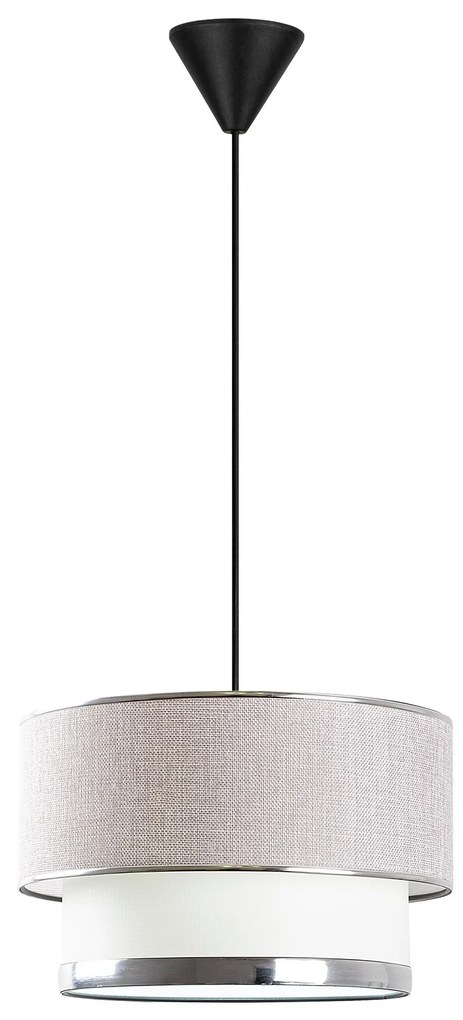 Závesné svietidlo Torta svetlosivá/strieborná