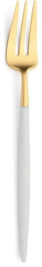 Vidlička na moučník Cutipol GOA D.17,5cm zlatá/bílá rukojeť