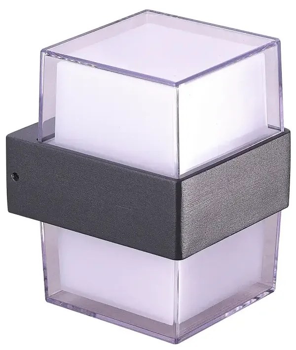 LED nástenné svietidlo Lars Square 3000K tmavosivá