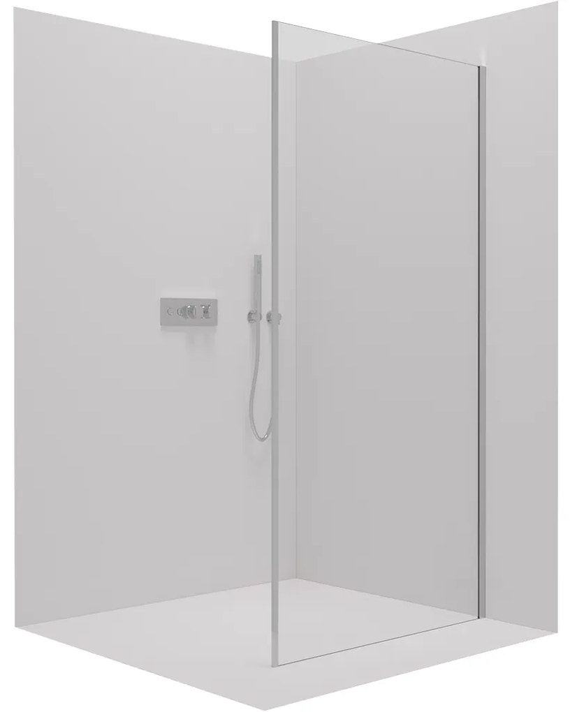 Cerano Porte, sprchová zástena ku sprchovému kútu 80x195 cm, 8mm číre sklo, chrómový profil, CER-CER-413426