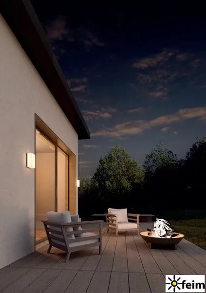 REDO 90324 KODIAK exteriérové nástenné svietidlo SMD LED 8W 700lm 3000K IP65 biela