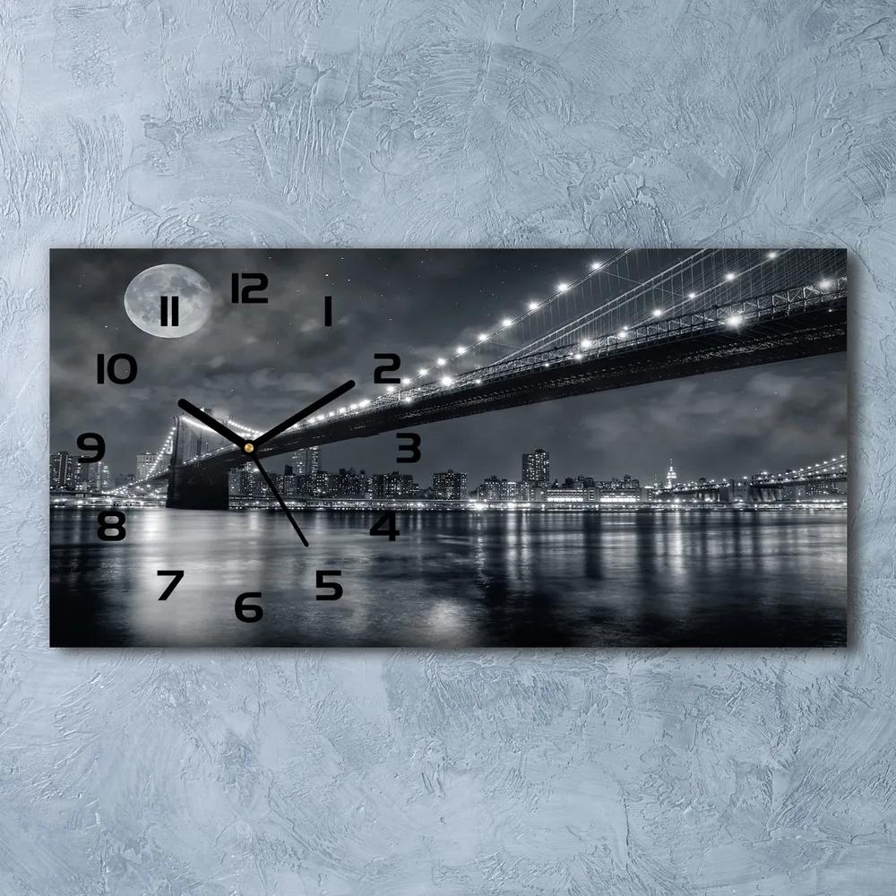 Sklenené hodiny na stenu Brooklinský most pl_zsp_60x30_f_15676398