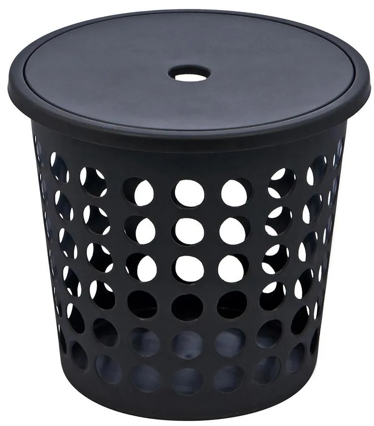 Okrúhly kôš na bielizeň Springfield M čierny