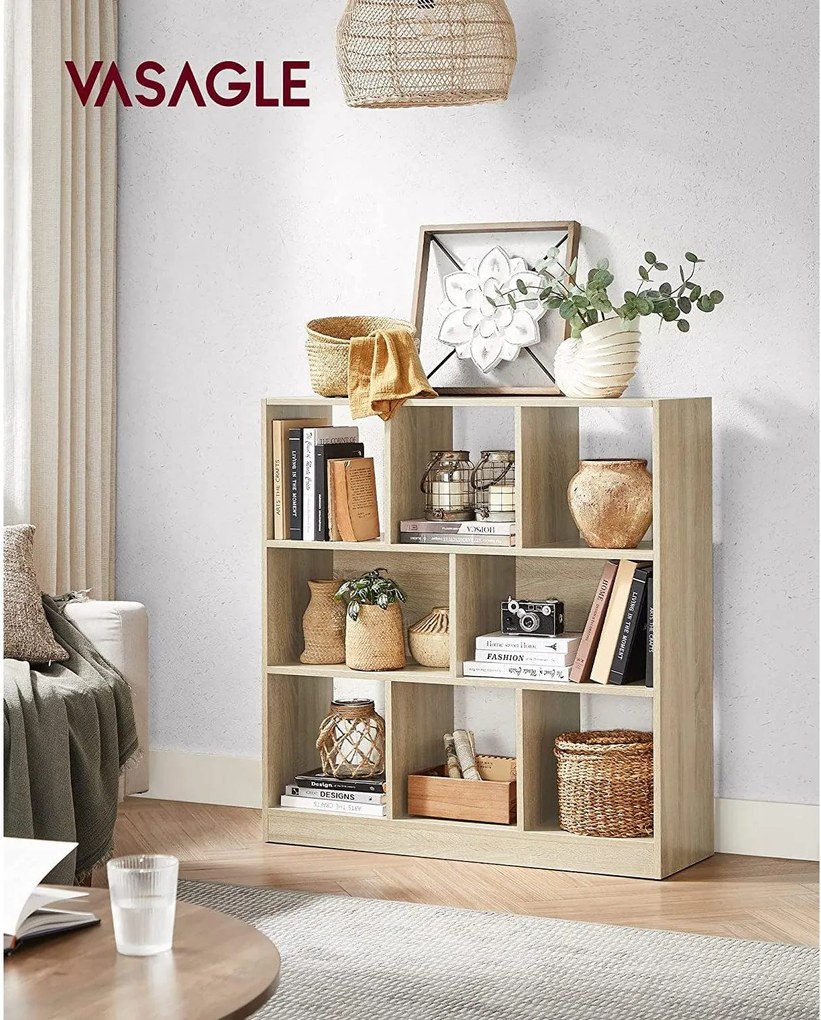 Knižnica, oddeľovač miestnosti, farba dub