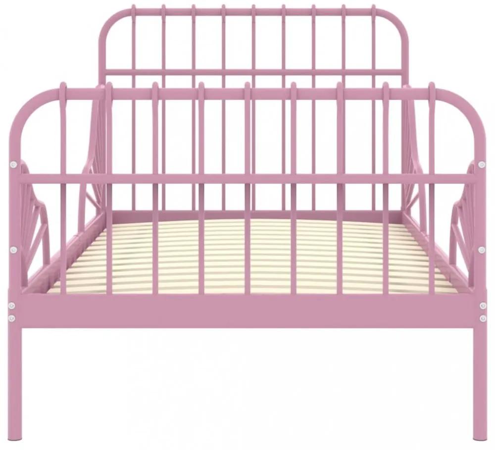 Detská rastúca posteľ 80x130/200 Dekorhome Ružová