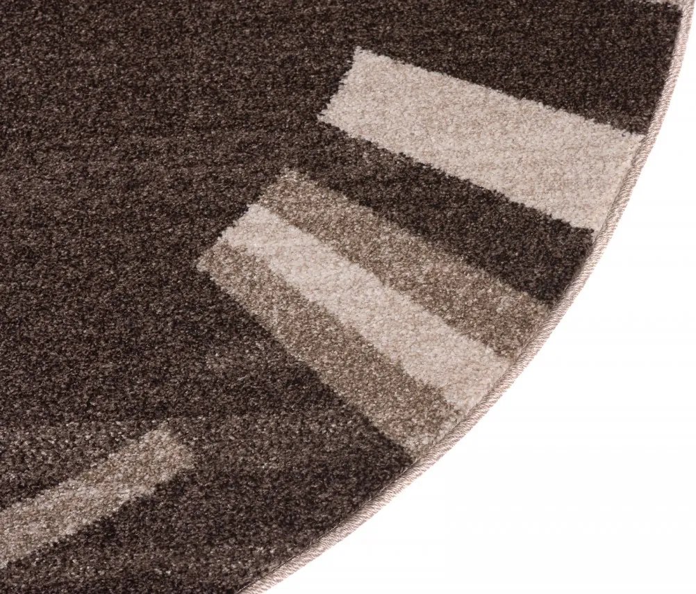 TA Koberec 3443A TMAVOHNEDÉ SARI KOLESO 3UX Rozmer: 200x200 cm