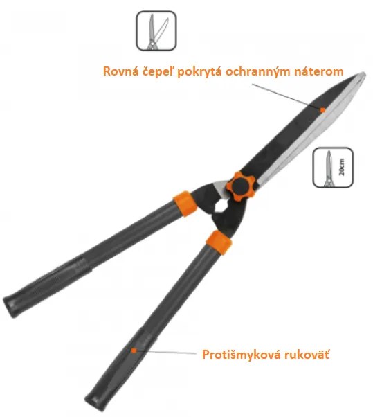 WELLHOX Záhradné nožnice na strihanie živých plotov
