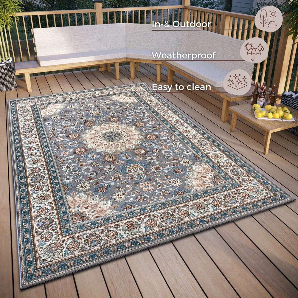 Sivý vonkajší koberec 200x285 cm Kadi – Hanse Home