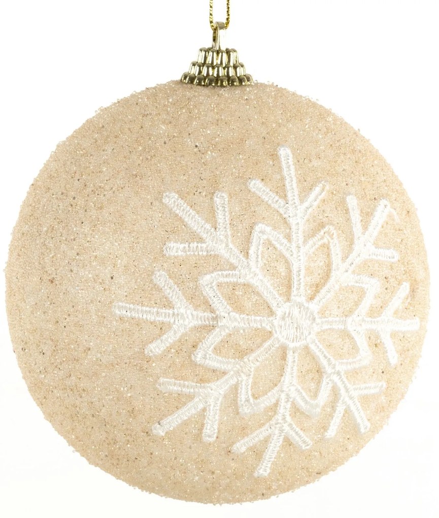 VIANOČNÁ BANKA NA STROMČEK SADA 4 KS (FI) 10 CM VZOROVANÁ