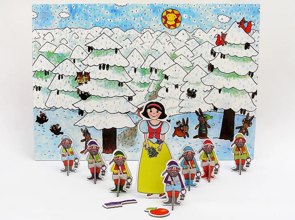 MARIONETINO Veľká sada bábok a kulís – Snehulienka a sedem trpaslíkov