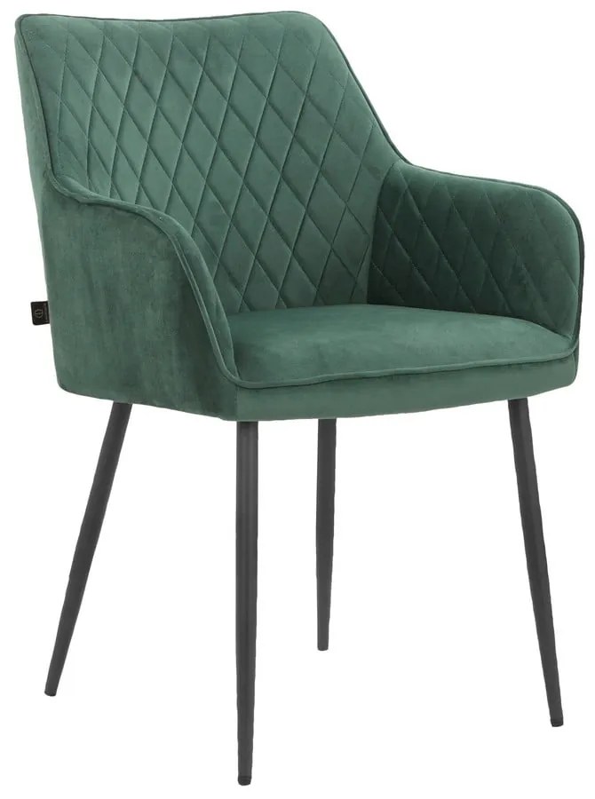 Zelené čalúnené jedálenské kreslá v súprave 2 ks Elvira – Støraa