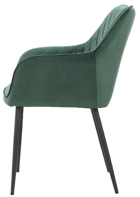 Zelené čalúnené jedálenské kreslá v súprave 2 ks Elvira – Støraa