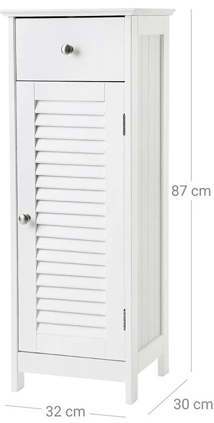 Úložná skrinka so zásuvkami 32x30x87 cm