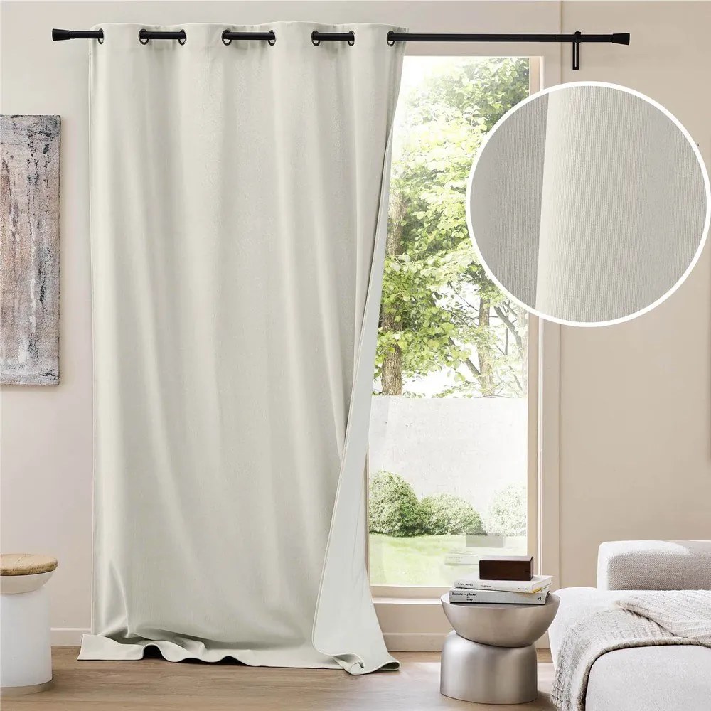 Béžový menčestrový termo záves 140x260 cm Madison – douceur d'intérieur