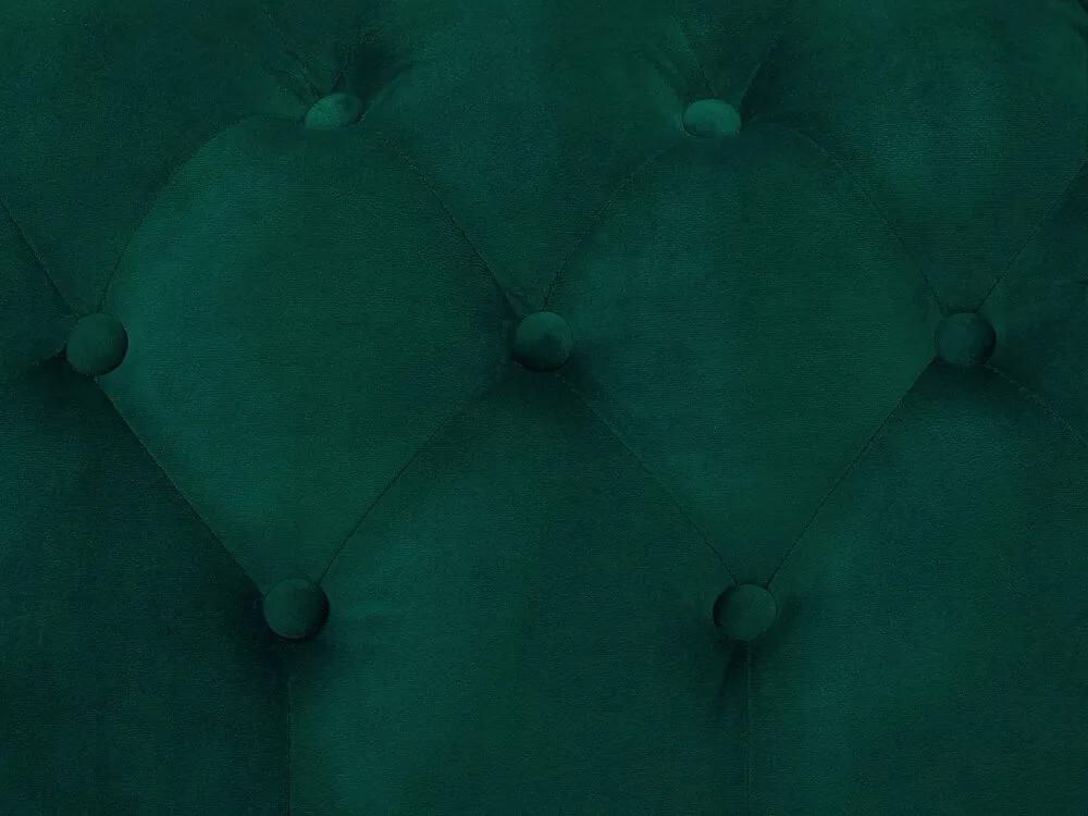 Zamatová pohovka pre 3 osoby smaragdová zelená SOTRA Beliani