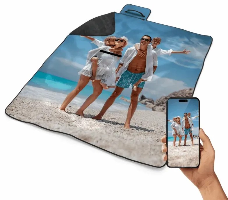 Plážová deka s vlastnou potlačou