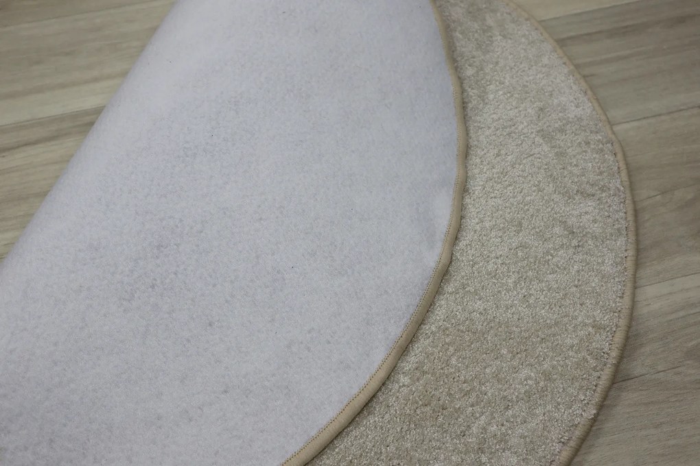 Vopi koberce Kusový koberec Capri Lux cream kruh - 160x160 (priemer) kruh cm