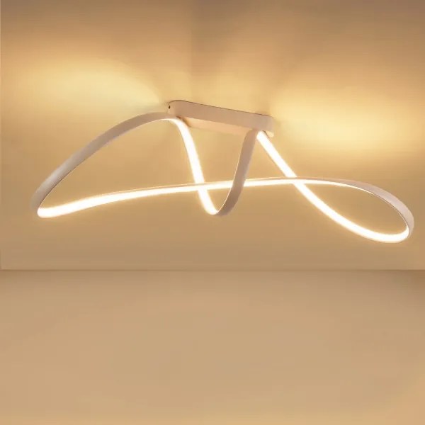 Brilagi-LED Stmievateľný prísadený luster TWISTER LED/60W/230V 3000-6000K béžový + diaľkové ovládanie