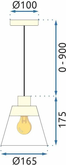 Toolight - Stropné svietidlo E27 60W APP895-1CP, zlatá, OSW-07022