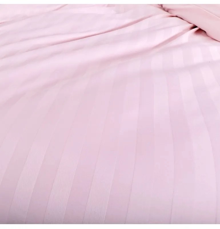 Obliečky damaškové ružové EMI, Štandardný set jednolôžko obsahuje 1x 140x200 + 1x 70x90