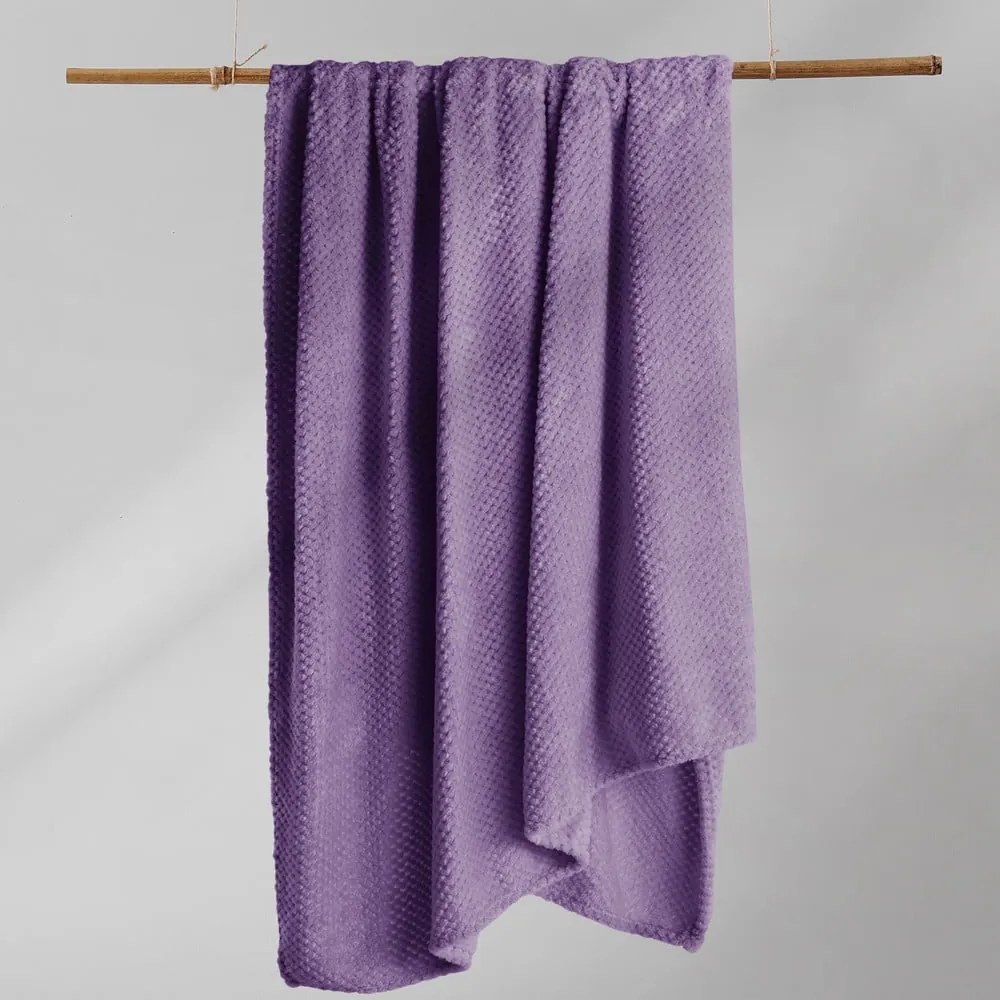 Fialová deka z mikrovlákna DecoKing Henry, 70 x 150 cm