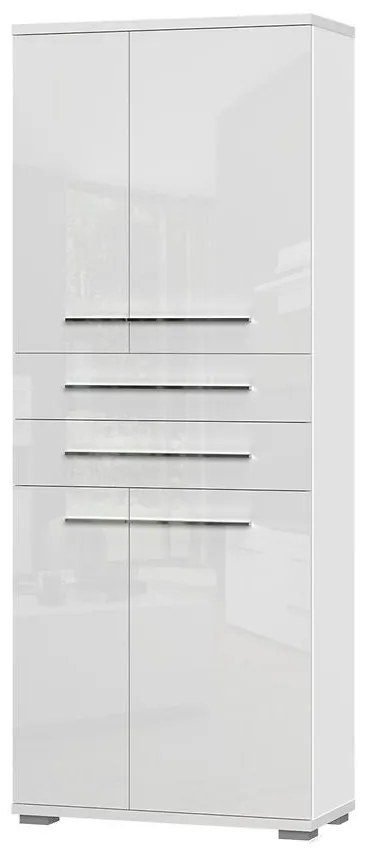 Skriňa 4d2s Piano V42 lakovaná Biely Lesk