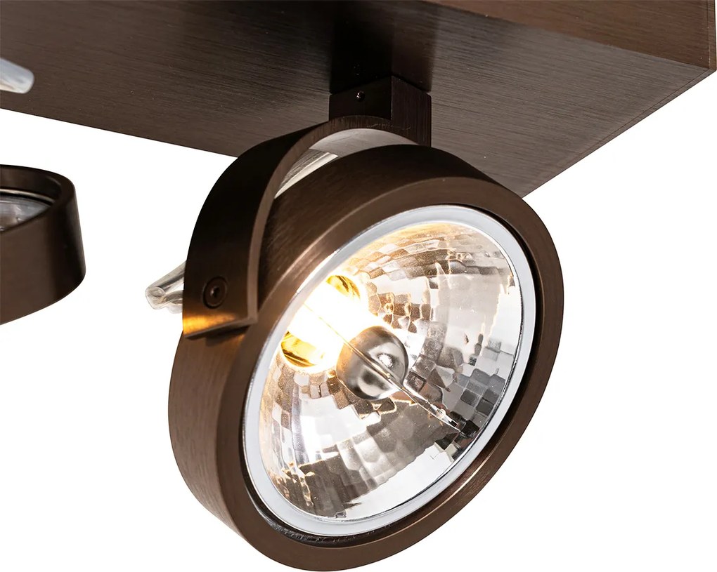 Dizajnové bodové svetlo tmavá bronz 2-svetlo otočné a naklápateľné - Go