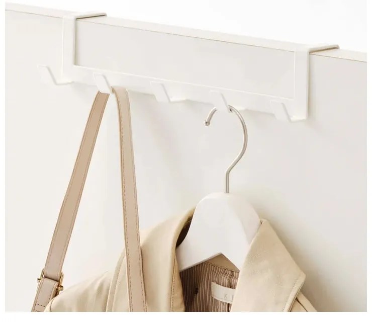 Biely kovový vešiak na dvere 30 cm Tower – YAMAZAKI
