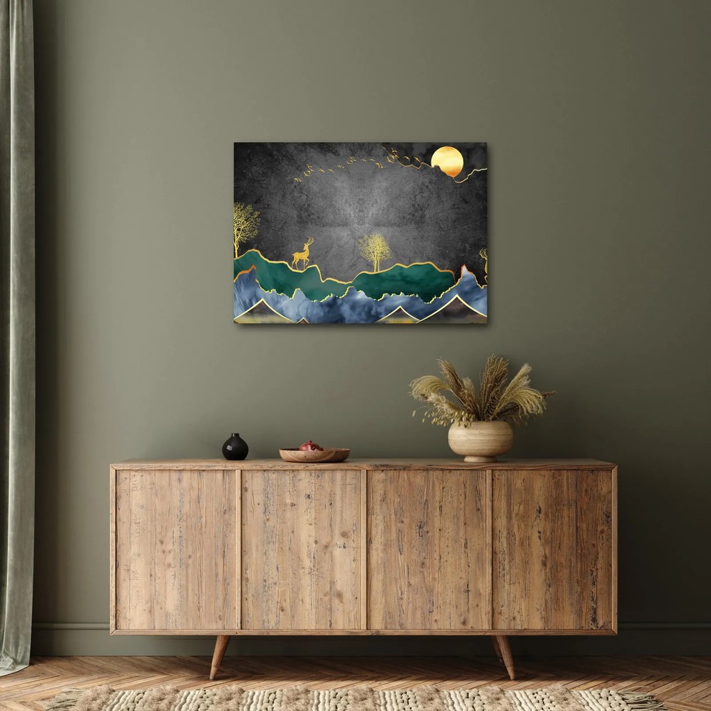 Obraz - Horská scenéria (70x50 cm)