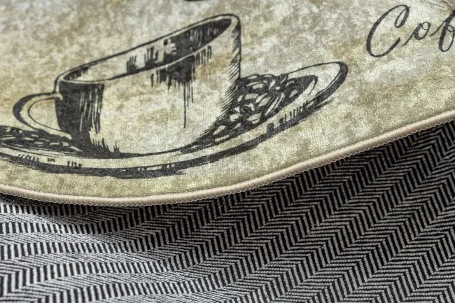 Protišmykový koberec / behúň ANDRE 2835 zelený / hnedý