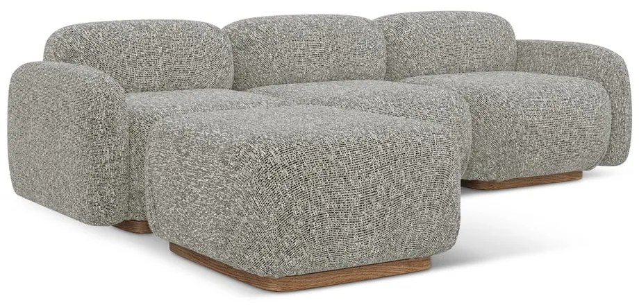 Sivá modulárna rohová pohovka (variabilná) Ailani – Makamii