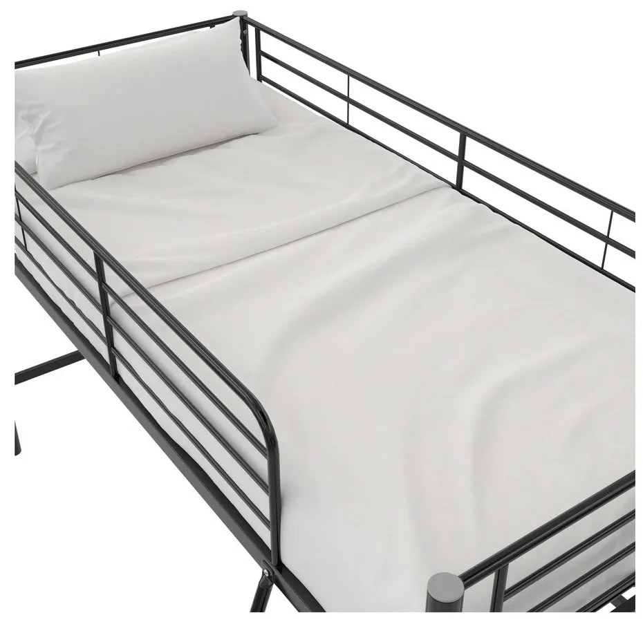 Čierna vyvýšená detská posteľ 90x200 cm Jodie – Støraa