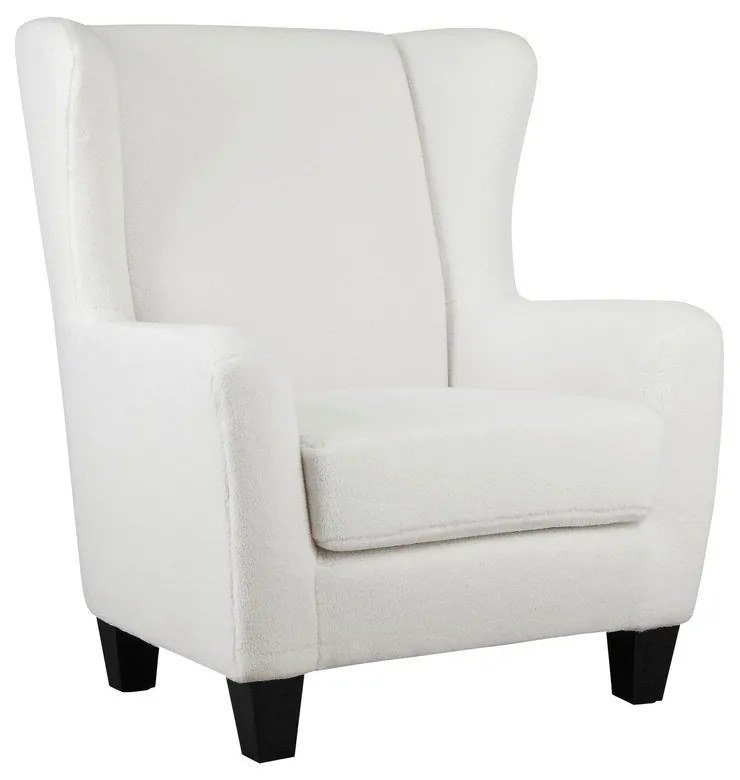 Biele zamatové kreslo ušiak Zhili - Støraa