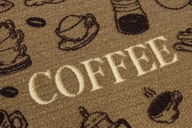 Protišmykový koberec / behúň Coffee 04 hnedý / béžový