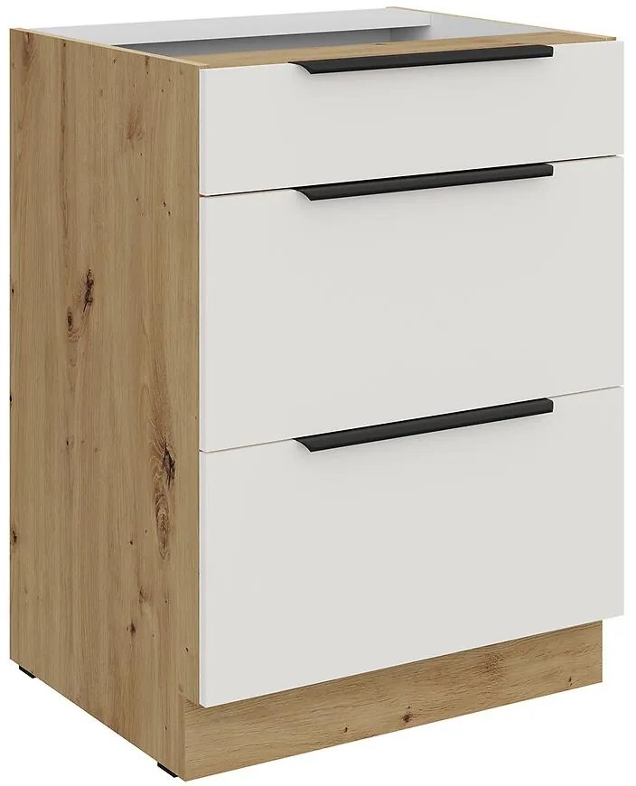 Kuchynská skrinka Aria-Wh/Ar Anti Fingerprint 60d 3s Bb