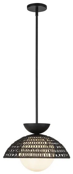 Alora Mood ALM-PERTH-P-BK - Luster na tyči PERTH 1xE27/60W/230V pr. 37,5 cm čierna