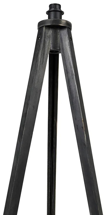 Rustikálna stojaca lampa trojnožka čierna - Tripod Classic