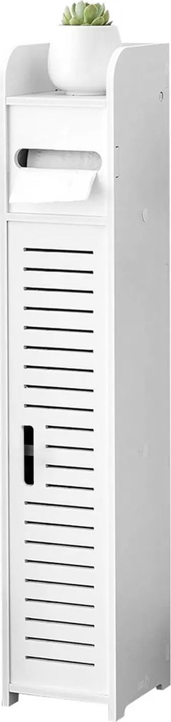 Kúpeľňová skrinka s držiakom toaletného papiera IBIZA - biela