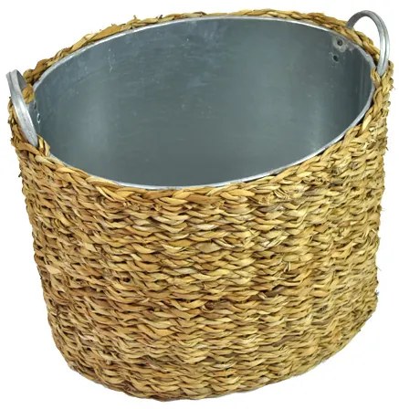 Oválny obal z morskej trávy s kovovou vložkou Rozmery (cm): 38 x 29, v. 31 (34)