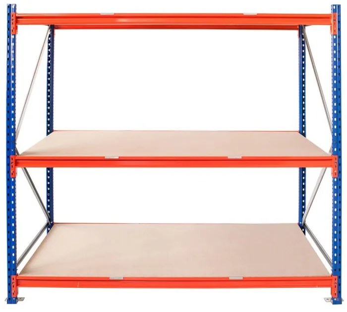Kovový regál LONGSPAN, prídavný modul 200x150x80cm, 1000kg na policu